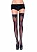 Leg Avenue Women's Satin Bow Accent Lace Top Thigh Highs