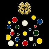 戦国蒔絵シール「伊達政宗」【竹に雀】と陣羽織【紫羅背板五色水玉模様】の画像