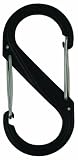 Nite Ize SBP8-03-01 S-Biner Double Gated Plastic Carabiner, Size #8, Black