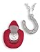 Western Crystal HORSESHOE NECKLACE in Cowboy Hat Gift Box