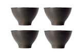 Emile Henry Japanese Cups, Set of 4, Slate