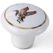 1-1/2" Dia White with Duck Ceramic Knob