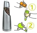 Trudeau Graviti Battery-Operated Pepper Mill, Matte Silver