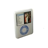 Apple iPod Nano 3rd Generation (3g, 3rd gen) Silicone Skin Case and Screen Protector (Clear White)