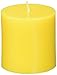 Zest Candle Pillar Candles, 3 by 3-Inch, Yellow Citronella