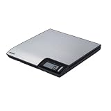 Soehnle 66200 Kuechenwaage LEVEL Edelstahl, schwarz/silber