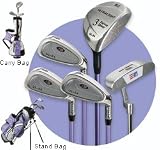 US Kids Golf Girls 45-31 Lavender Junior Stand Bag 5 Club Set (Heights 42'' - 48'')