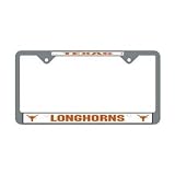 University of Texas Longhorns - Chrome License Plate Frame w/Classic White design