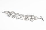 Mixed Sizes Sterling Silver Bracelet with Delicate Organic Shapes From the Life Collection By Mauricio Serrrano Jewelry