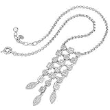 AZ Collection Swarovski Crystal Silver Plated Necklace