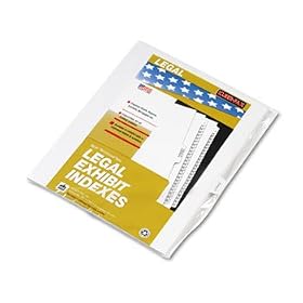 Kleer-Fax 91856 - 90000 Series Legal Exhibit Index Dividers, 1/10 Cut Tab, Exhibit F, 25/Pack-KLF91856