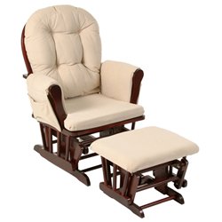 Hoop Glider & Ottoman Finish Cherry Beige