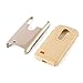 LG LEON Case, Adela Shop 2 In 1 Hard PC Silicone Protective Case Non-Slip Perfect-Fit Rubber Bumper Slim Heavy Duty Dual Layer Cover For LG Leon LTE C40/Power L22C/Destiny L21G (Gold+Gold)