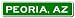 PEORIA, ARIZONA City Limit Sign - Aluminum - 9 x 36 inches