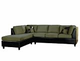 Acme 00110a Sectional Sofa, Light Sage