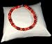 Fashion Jewelry - Elegant Coral and Red Stone Faux Glass Bracelet - Tribal Anklet - Adult Jewelry