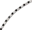 7" Black/Clear CZ Tennis Bracelet