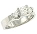 Search Our Specialty Mall : Ladies 3 Stone Round Bar Set Diamond Engagement Ring