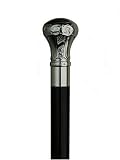 Walking stick - Chrome plated brass . This walking cane is a unisex walking aid. This wooden cane has a chrome plated brass bulb handle. This custom cane has a weight capacity of 250 pounds and 36 inch hardwood shaft.