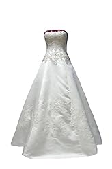 Strapless Applique Belted Lace Elasticized   Waistline  Dress with a Chapel Train 