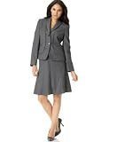 Review Calvin Klein  / Calvin Klein Seamed Notch-Collar Two-Button Skirt Suit