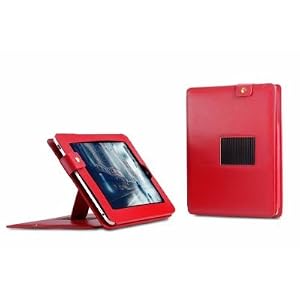 CTCStore Leather Carrying Case Cover/Folio With Built-in Stand for Apple iPad 3G tablet / Wifi model 16GB, 32GB, 64GB (Red)
