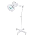 Premium Wheeled Magnifier Floor Lamp - 5-Diopter