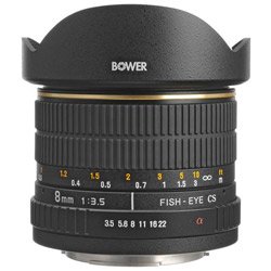 Bower SLY358S Ultra Wide-Angle 8mm f/3.5 Fisheye Lens for Sony