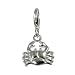 SilberDream Charm zodiac sign Cancer, 925 Sterling Silver Charms Pendant with Lobster Clasp for Charms Bracelet, Necklace or Earring FC7107