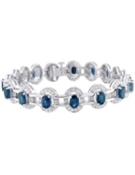 Oval Sapphire Diamond Bracelet