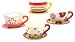 Baum Essex TRV2A Medium Teacup Ceramic Planter Pink & Purple Stripe