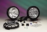 Rally 800 Series Driving Light 8 In. Round Clear Lens Black Stainless Steel Housing 130 Watts Pair of Lights