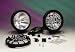 Rally 800 Series Driving Light 8 In. Round Clear Lens Black Stainless Steel Housing 130 Watts Pair of Lights