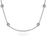 Eve's Addiction 16 CZ Cubes by the Yard Sterling Silver Necklace