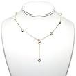 HinsonGayle AAA Premium Round 6.5-7.0mm White Cultured Pearl Tin Cup Necklace (18K Yellow Gold)