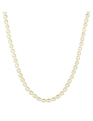 Sterling Silver 5-6mm Rice Freshwater Cultured Pearl Necklace