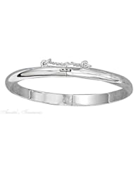 Sterling Silver Young Girls Thin Width Bangle Bracelet
