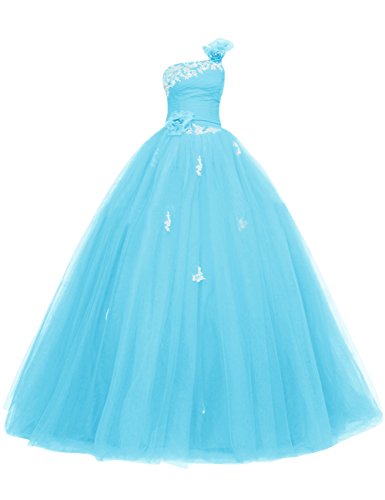 Dressystar　レディーズドレス　ロング丈　ふわふわ　チュール　演奏会ドレス　結婚式ドレス　気品高い　手作りの花あり　アップリケ付け　プロムドレス　パーテイードレス