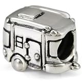 OHM Sterling Silver Camper RV Travel Trailer Bead fits European Charm Bracelet