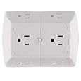 GE 50759 6-Grounded Outlet In-Wall Adapter, White