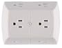 GE 50759 6-Grounded Outlet In-Wall Adapter, White