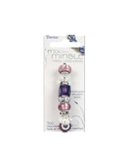 Art and Craft Supply: Darice Mix and Mingle Glass Lined Metal Beads, Amethyst 3 - Darice