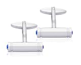 Image of Blue Crystal Effect Fashion Cufflinks 6818