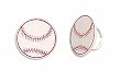 Baseball Cupcake Rings - 12ct