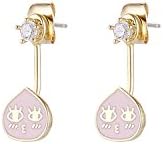 Kakao Friends Apeach Crystal Earrings for Women Ladies Gift