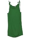 Green Knit top, Spaghetti strap tide shoulder and Lace Lookneck, 28 inches long.