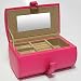 Infinity 12121PN Pink Faux leather jewelry case