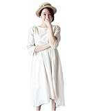 Yuelian(TM) マタニティウェア 大きいサイズ Aライン レディース ロング ひざ丈 薄手 マタニティワンピース 妊婦服 出産祝いのプレゼント ([XL], 1  ホワイト)