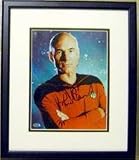 Patrick Stewart autographed photo (Star Trek Next Generation) 8x10 framed & matted