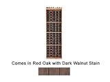 Wine Cellar Innovations Designer Series Collection Red Oak with Dark Walnut Stain 5-Column Individual Bottle Rack 72x23x13-in.